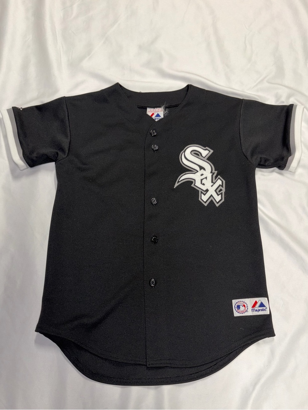 Majestic Black Chicago White Sox Kids Button-Up Jersey Lot O